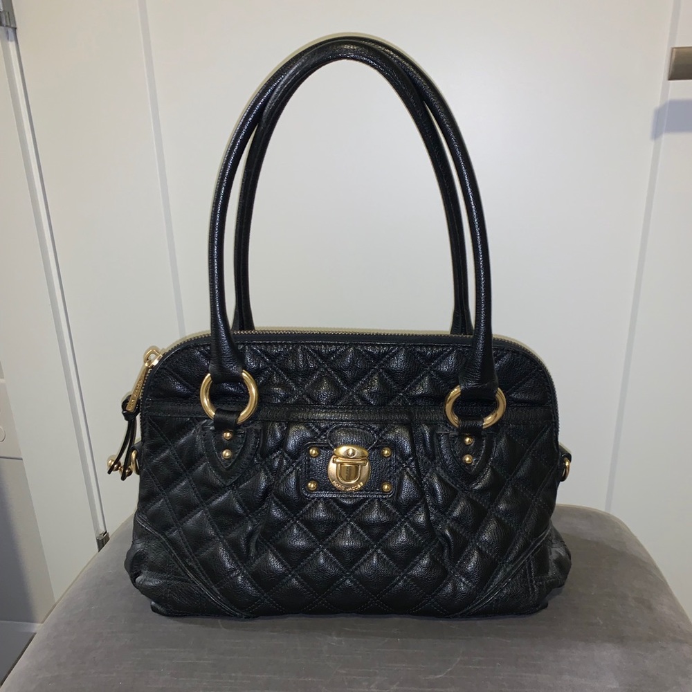 Marc Jacobs Quilted Double Stitched Leather Bag